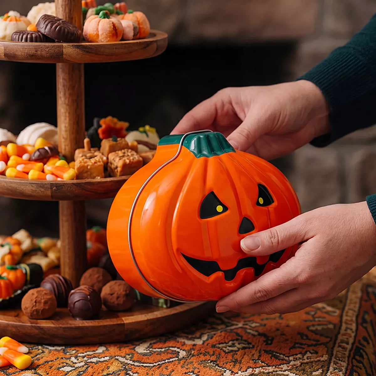 Decorative Pumpkin-Shaped Halloween Storage Box - Lilixa.store