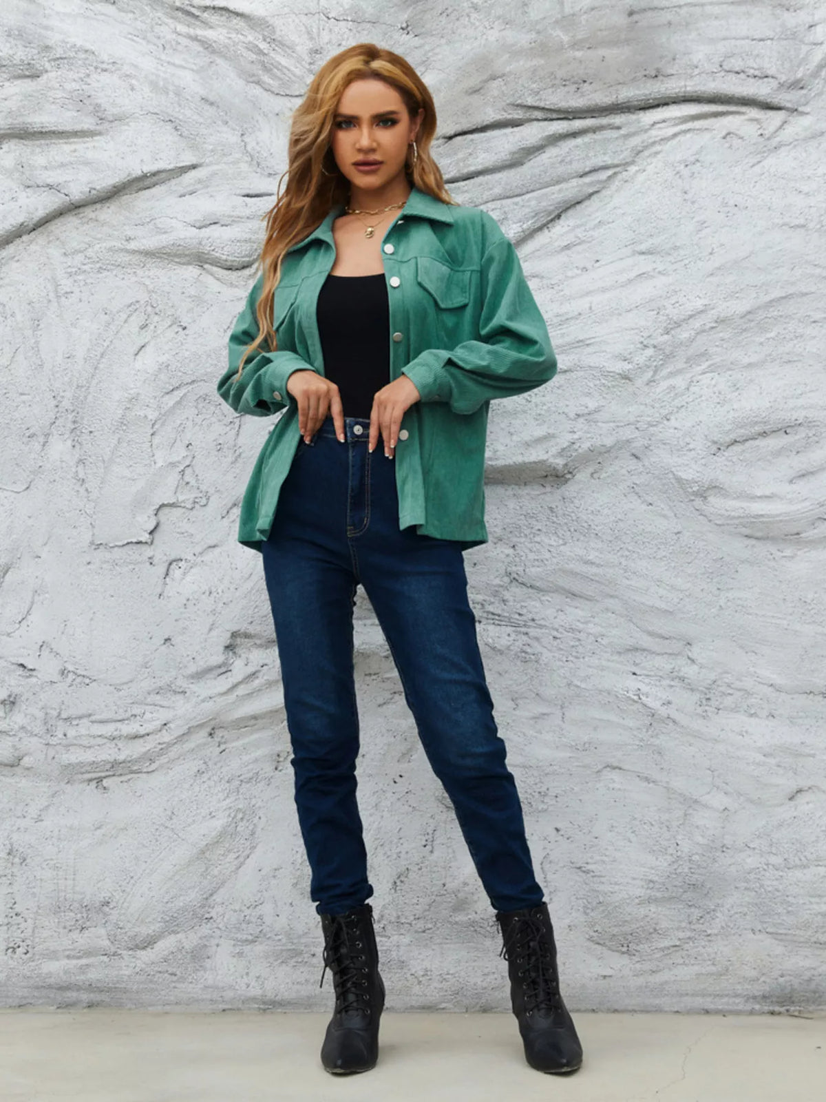 Casual Corduroy Button-Down Jacket, view 10