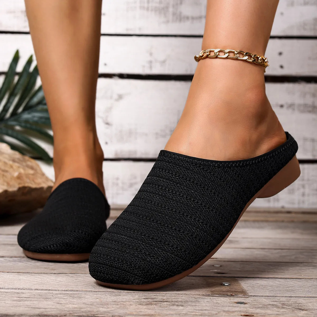 Round Toe Flat Slip-Ons, view 5