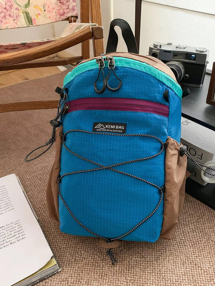 Lightweight Contrast Backpack Bag - Lilixa.store