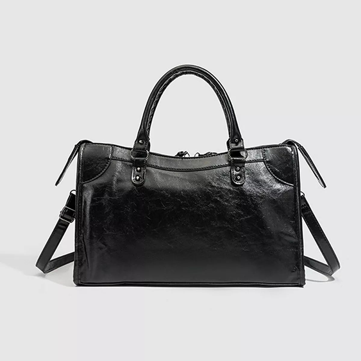 PU Leather Handbag with Top Handle - Lilixa.store