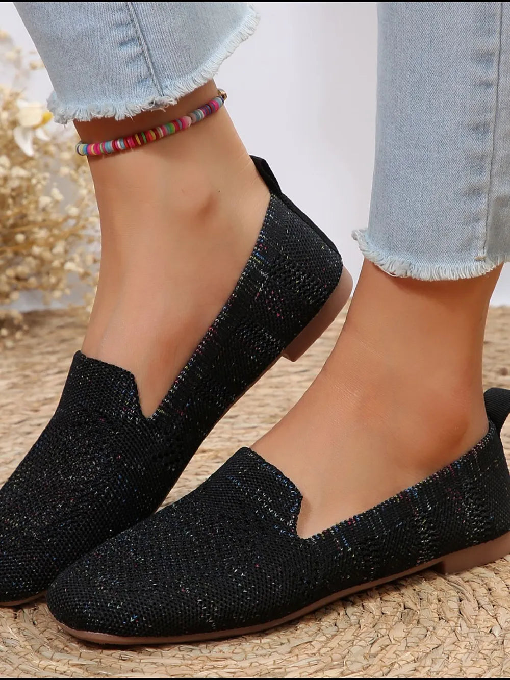 Square Toe Flat Slip-Ons, view 5