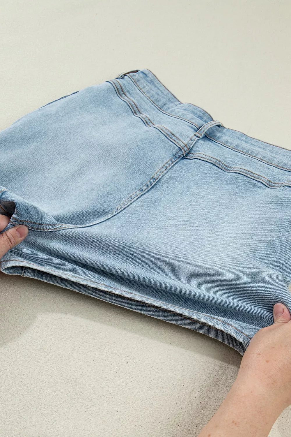 Bow Detail Denim Shorts with Pockets - Lilixa.store