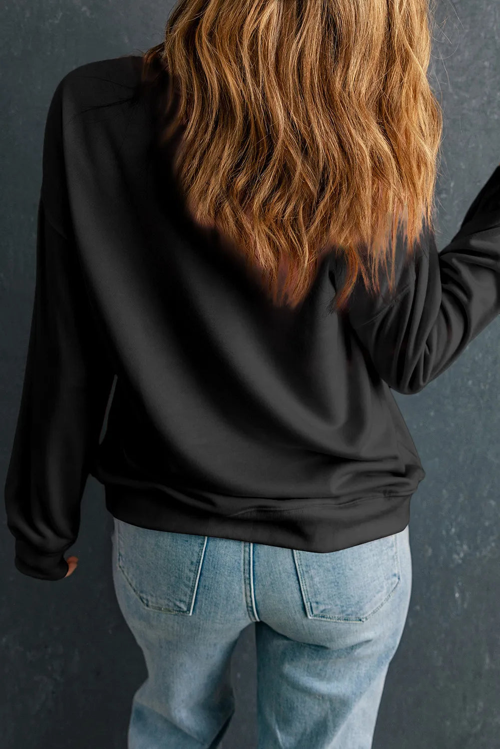 SPOOKY Round Neck Long Sleeve Sweatshirt - Lilixa.store