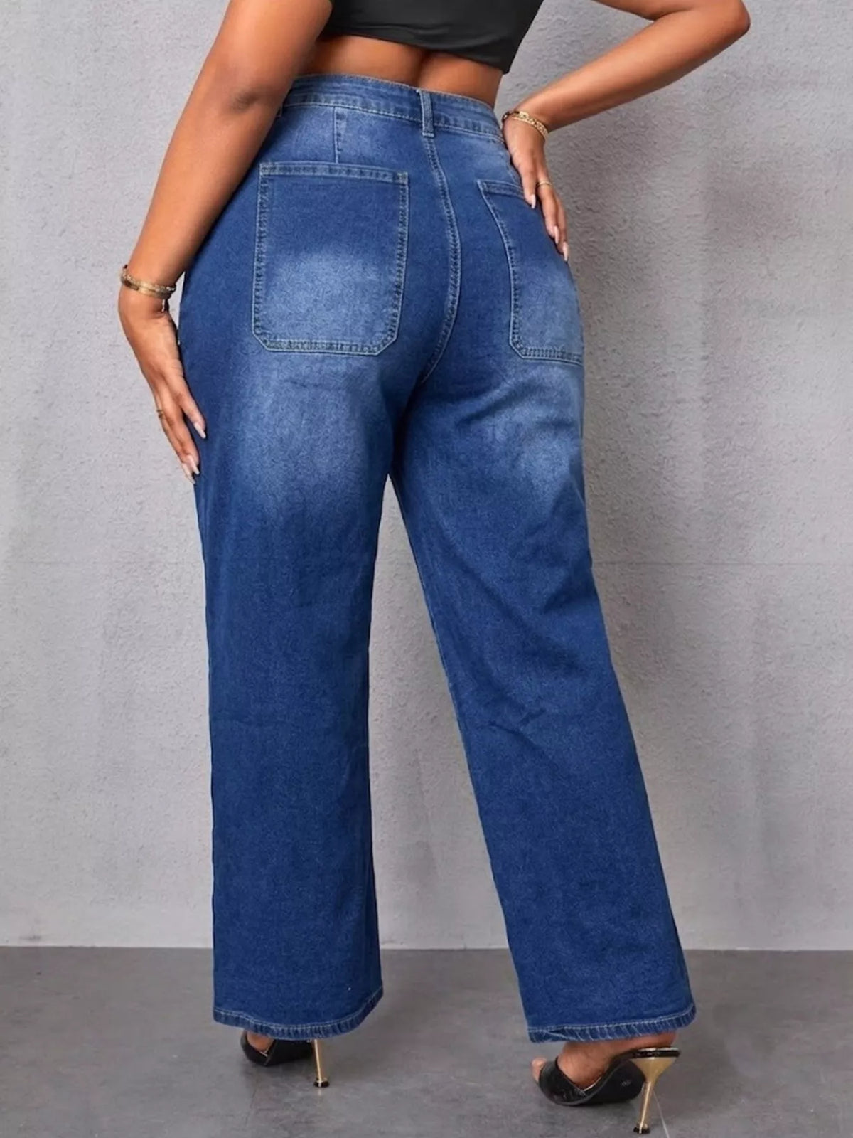 High-Waisted Wide Leg Jeans