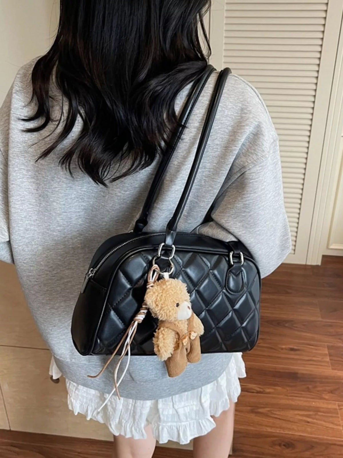 Quilted Leather Shoulder Bag - Lilixa.store