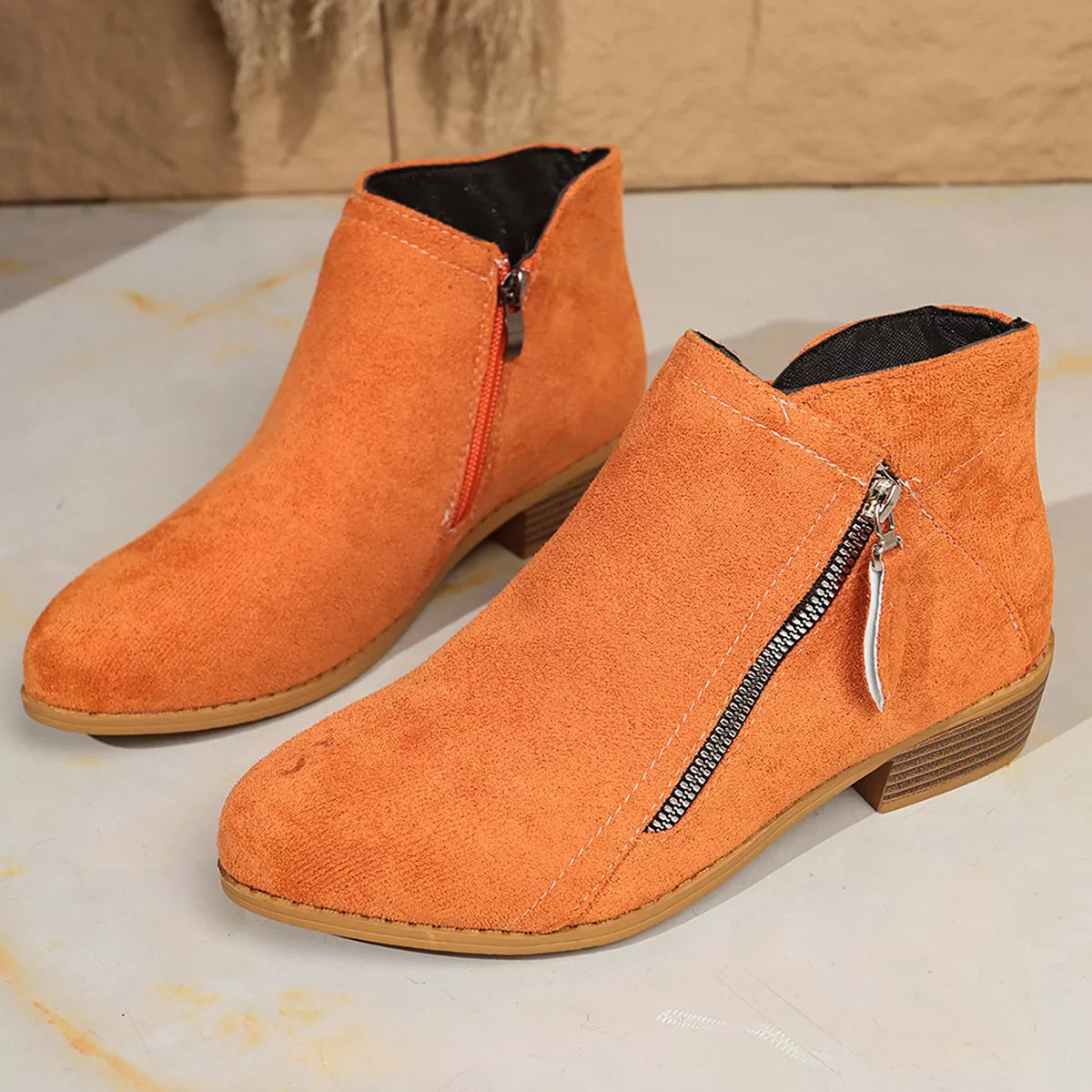 Point Toe Block Heels Boots - Lilixa.store