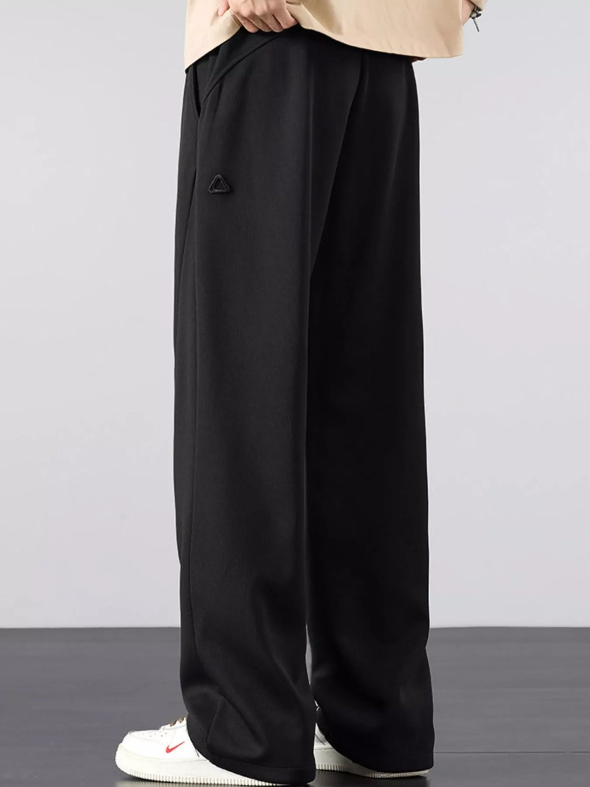 Men's Plus Size Casual Drawstring Wide Leg Pants, view 2
