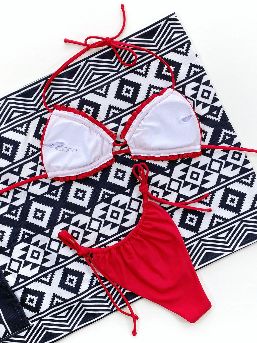 Frill Trill Halter Neck Bikini Set - Lilixa.store