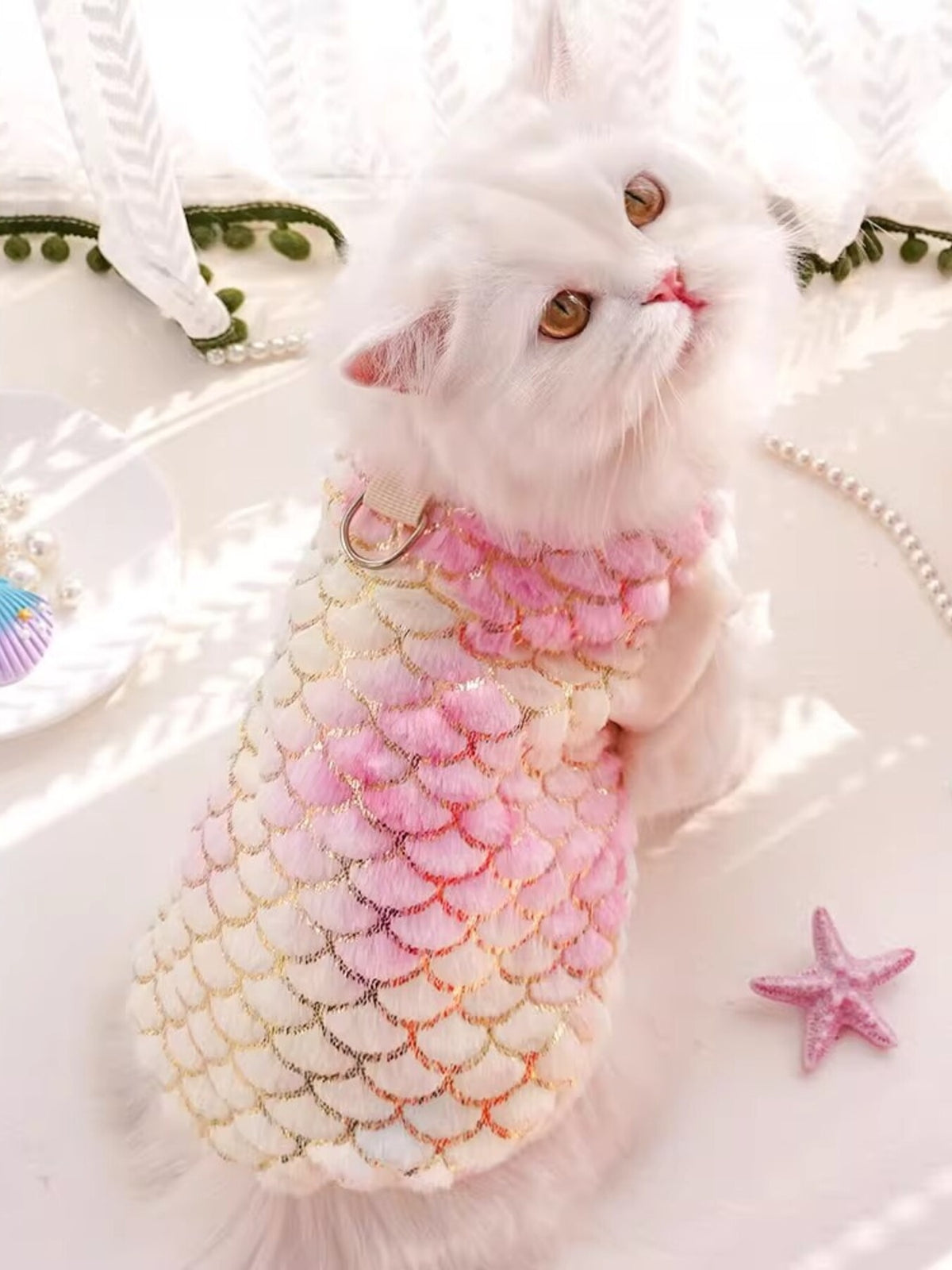 Mermaid Scale Plush Pet Top