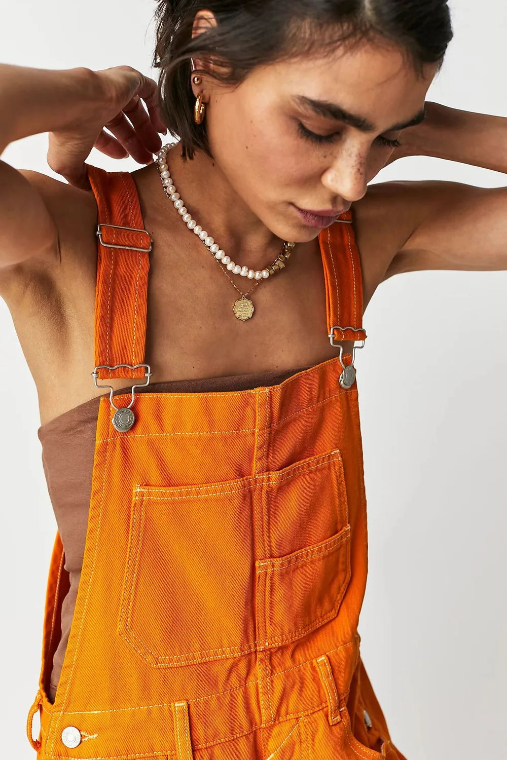Square Neck Wide Strap Denim Overalls - Lilixa.store