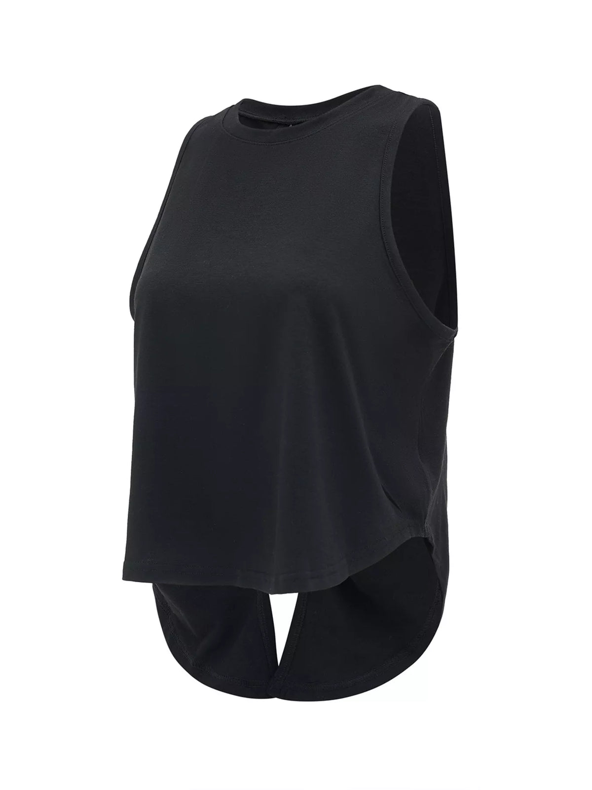Cutout Back Round Neck Active Tank - Lilixa.store