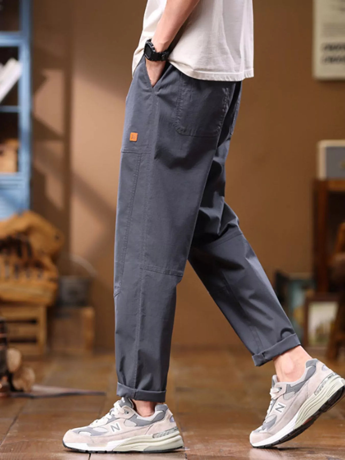 Men's Full Size Loose Fit Pants Plus Size, view 5