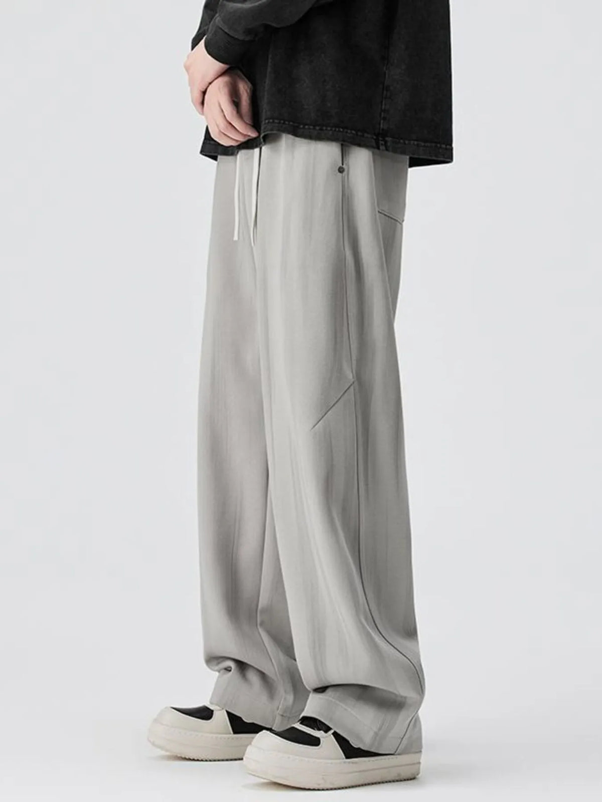 Men's Plus Size Relaxed Fit Drawstring Casual Pants, view 3