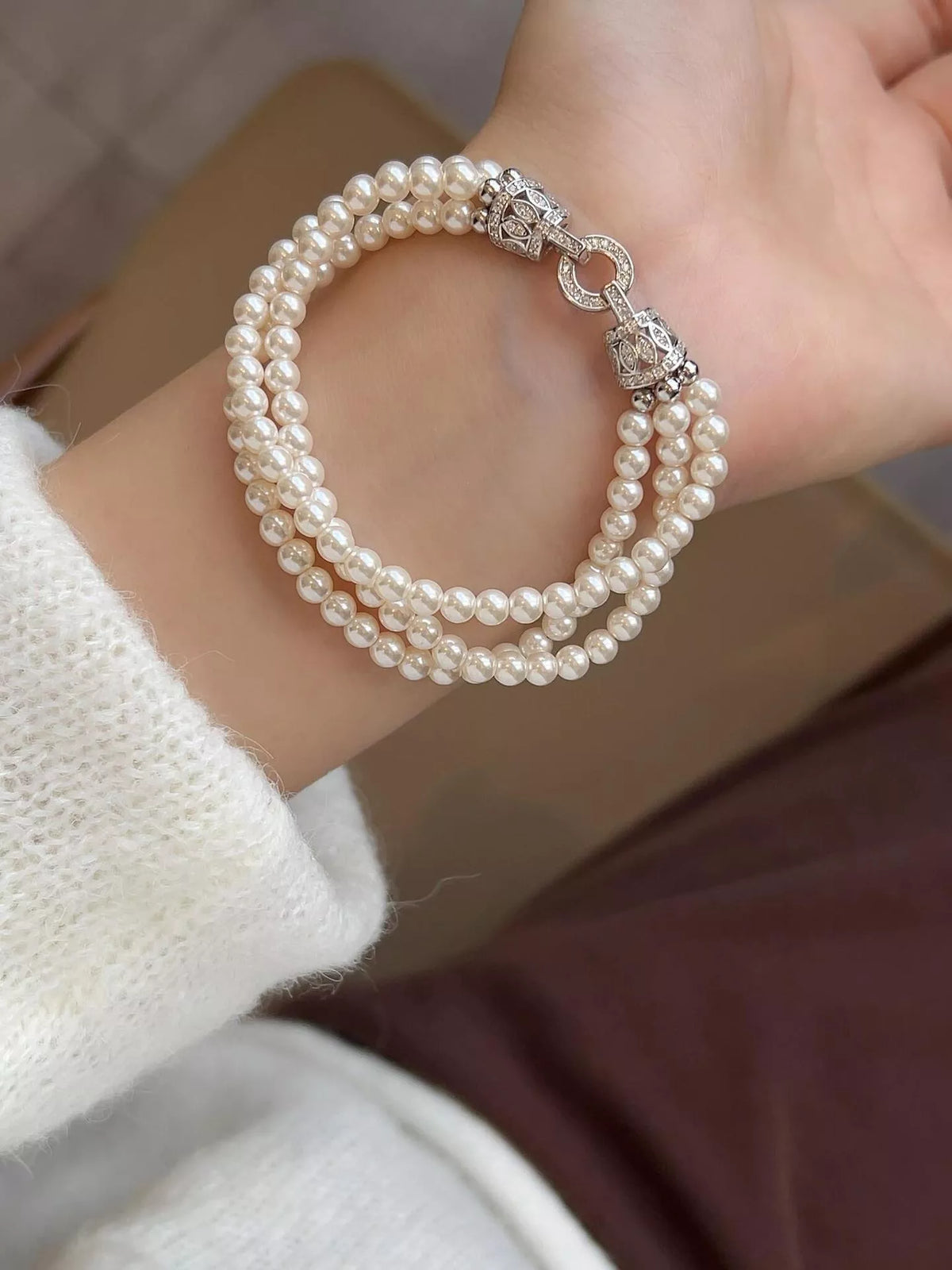 Three Layers Pearl Bracelet - Lilixa.store