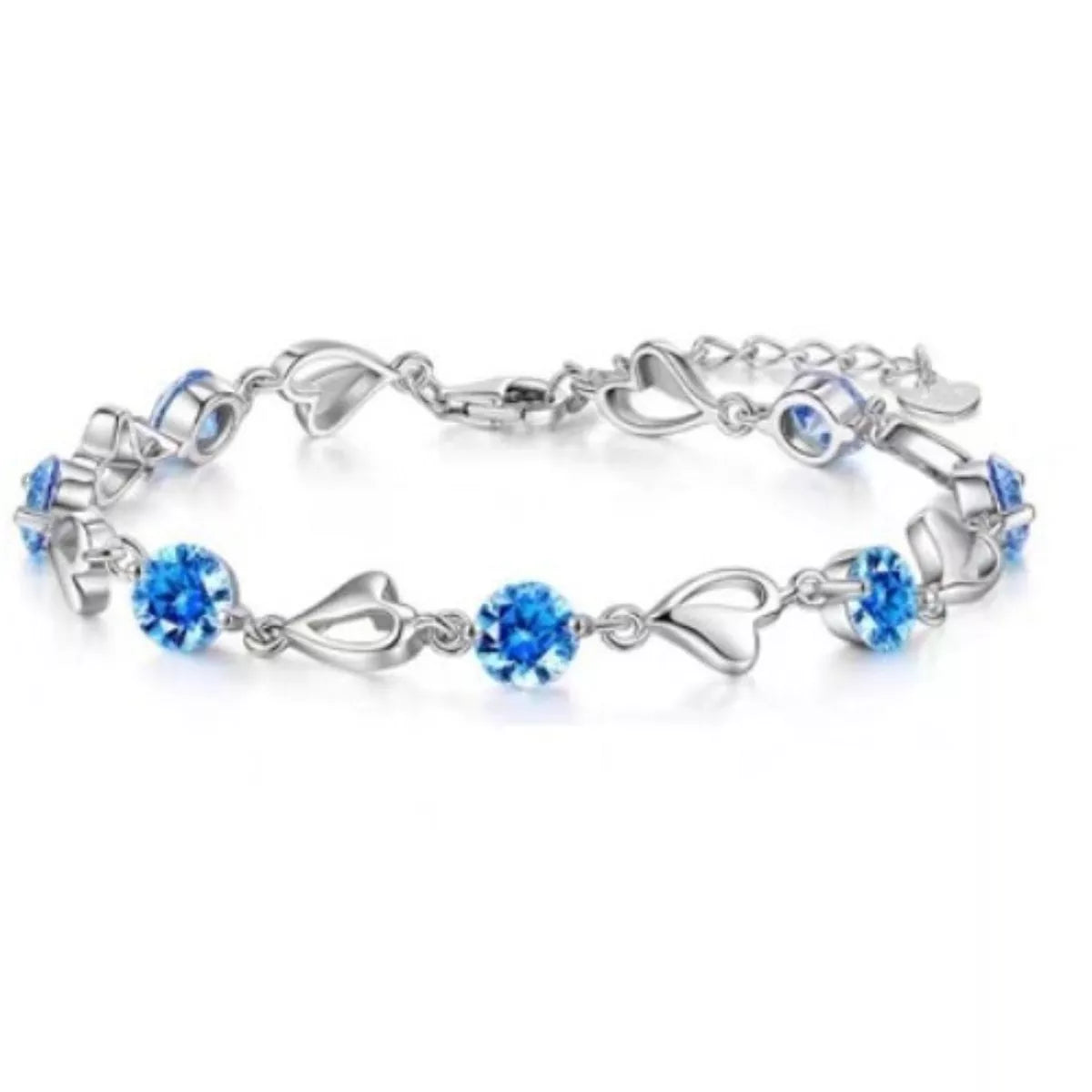 925 Sterling Silver Crystal Bracelet - Lilixa.store