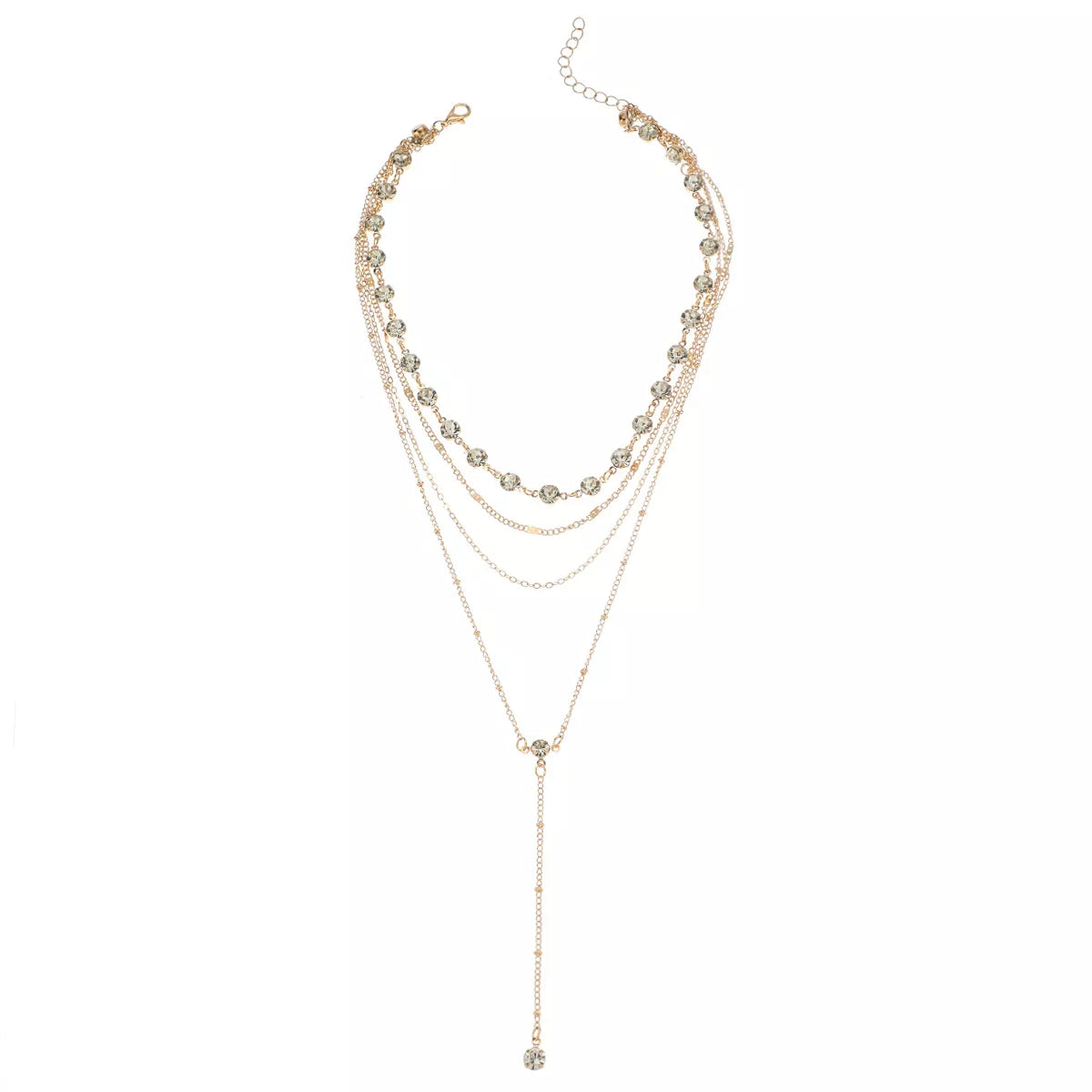 Multi-Layered Rhinestone Choker Necklace - Lilixa.store
