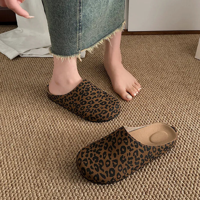 Leopard Print Comfort Slip-Ons