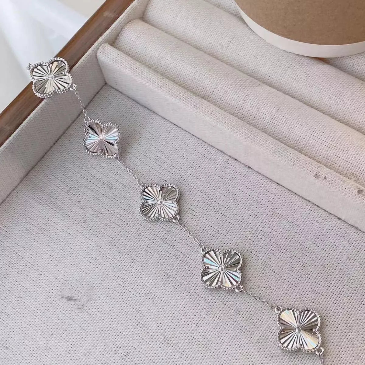 925 Sterling Silver Chain Four Leaf Clover Bracelet - Lilixa.store