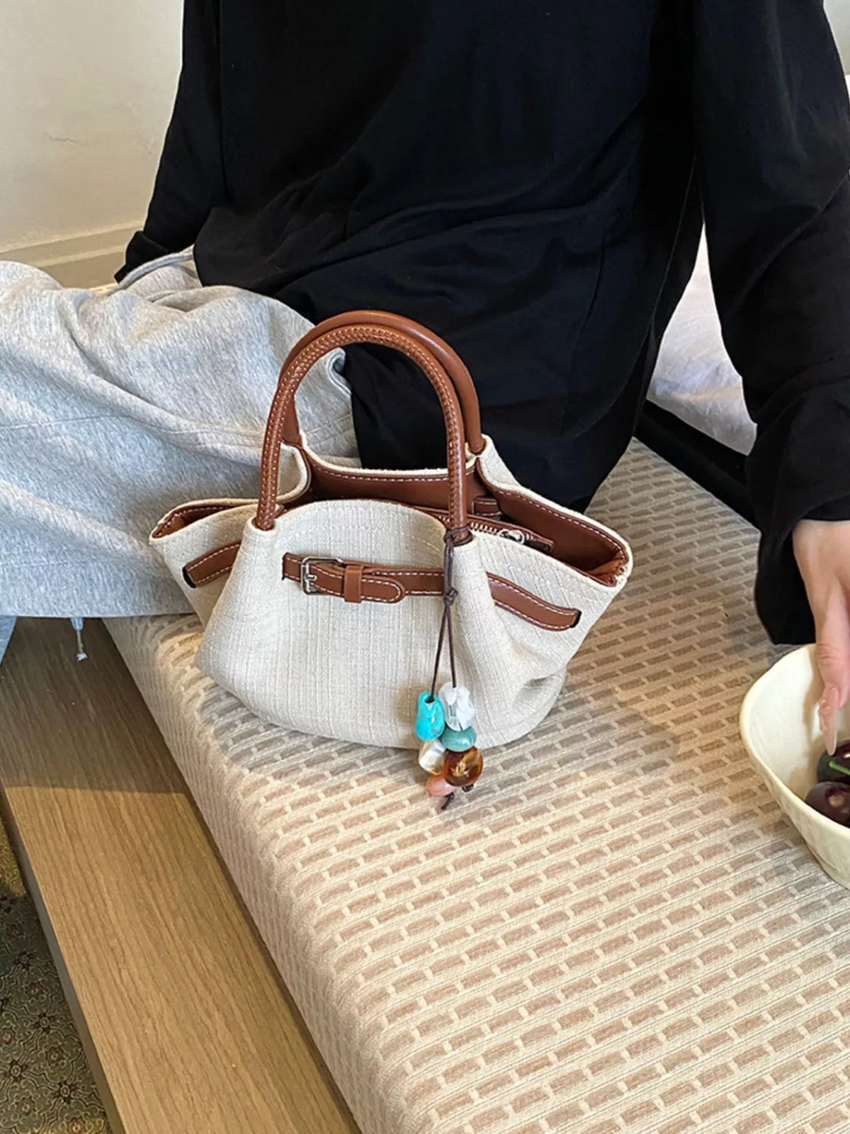 Buckle Decor Crossbody Bag