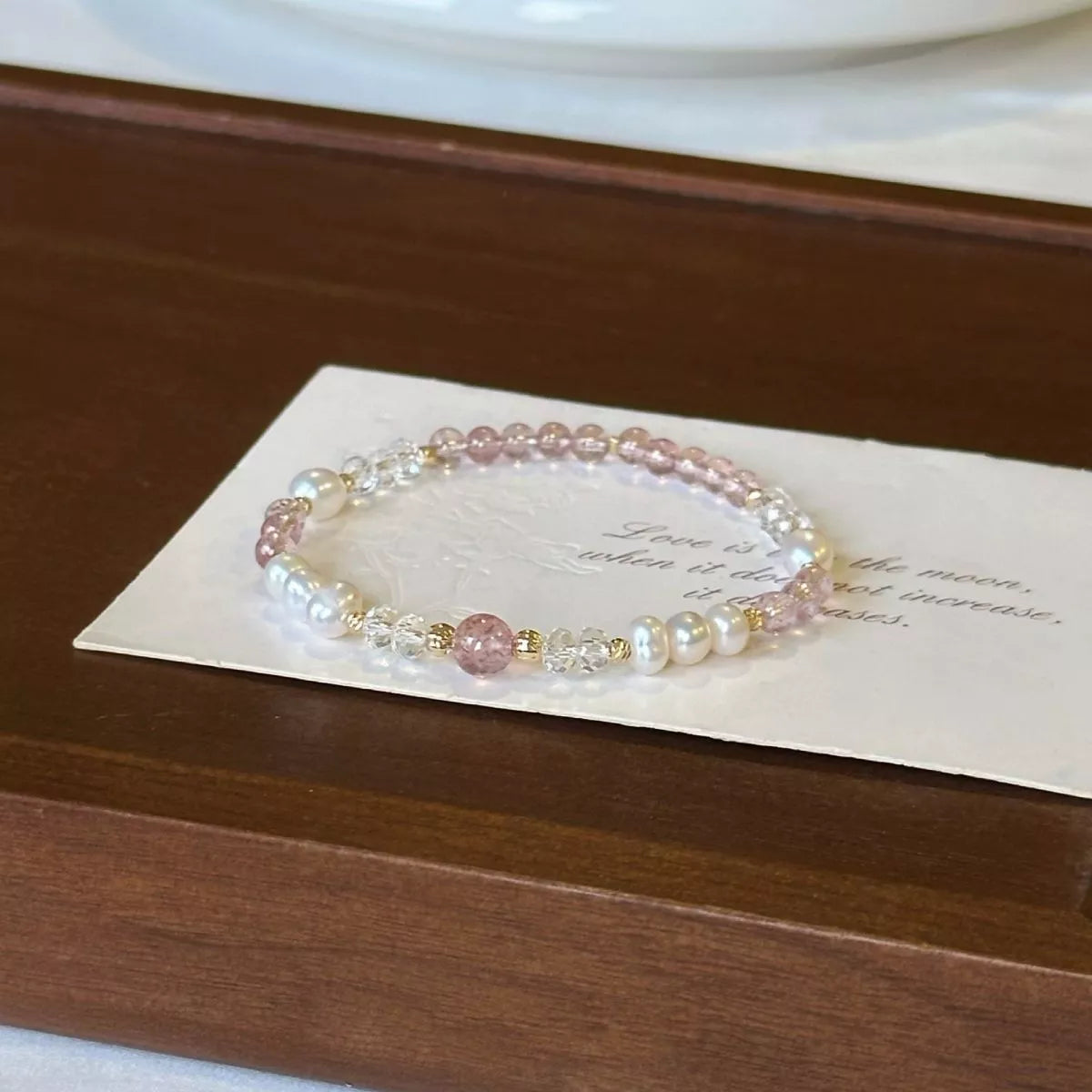 Pearl & Crystal Beaded Bracelet - Lilixa.store