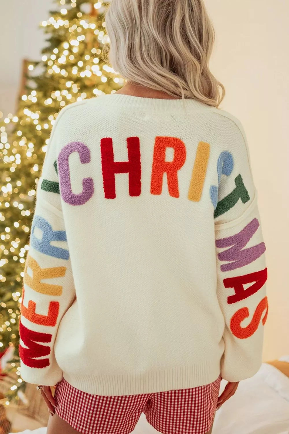 'HO HO HO' Button Up Knit Cardigan - Lilixa.store