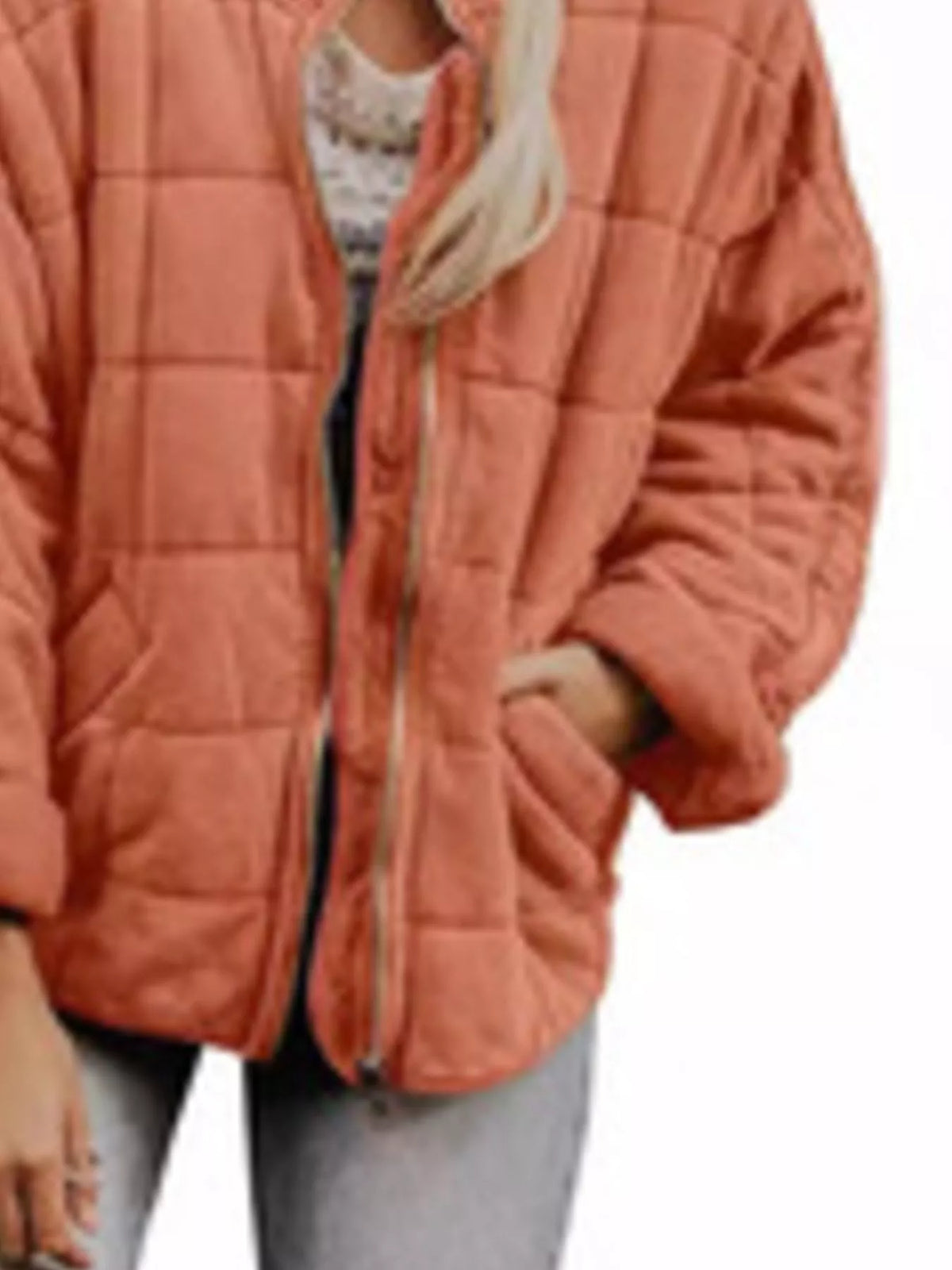 Quilted Zip Up Outerwear, view 22