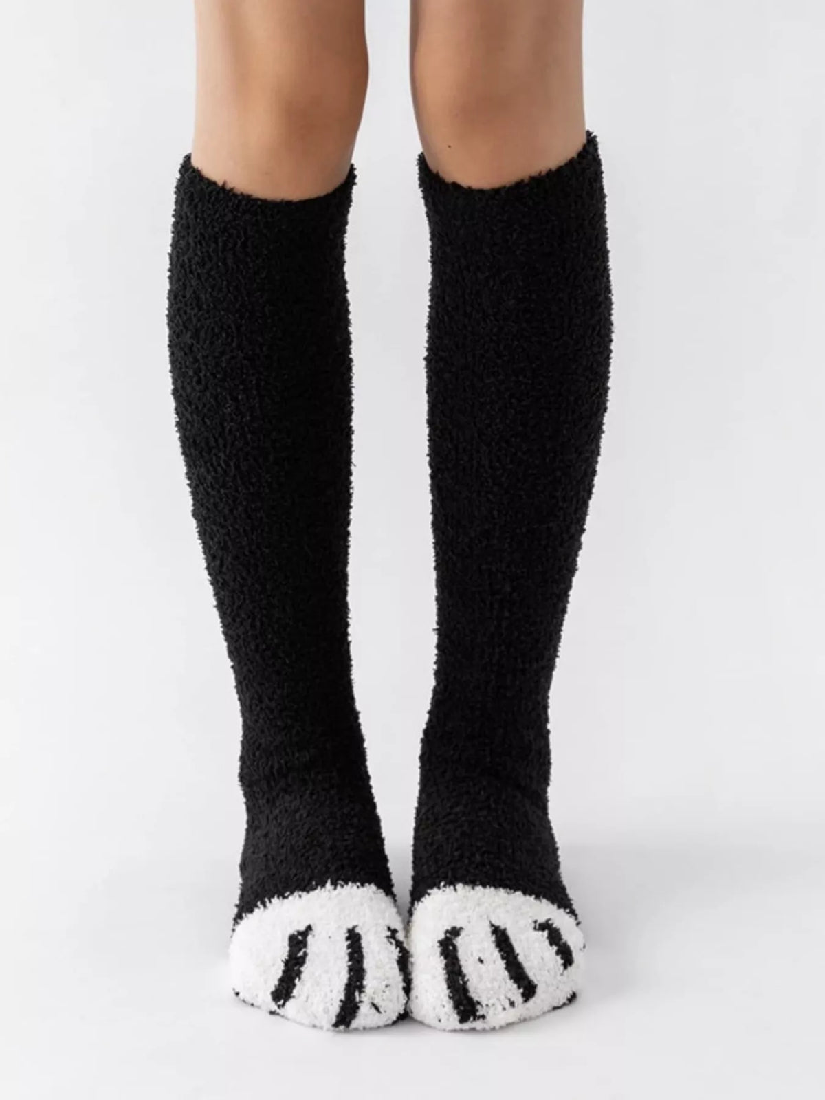 Fuzzy Knee-High Animal Paw Socks - Lilixa.store