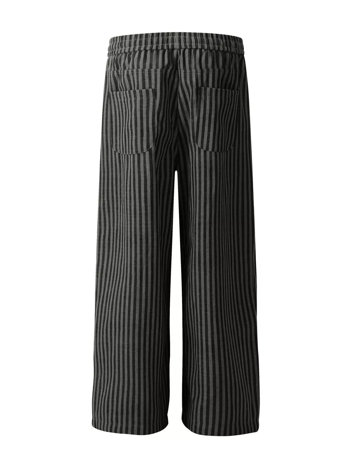 Men's Striped Casual Drawstring Pants, view 2