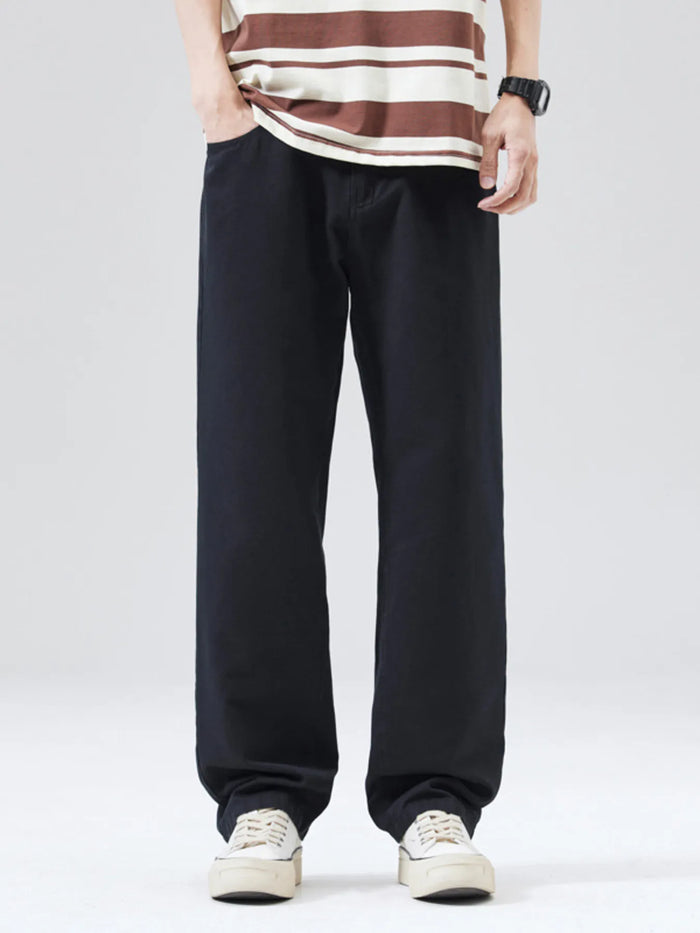 Men's Full Size Wide Leg Pants Plus Size in Black