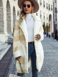 Plaid Button Down Coat with Pockets - Lilixa.store