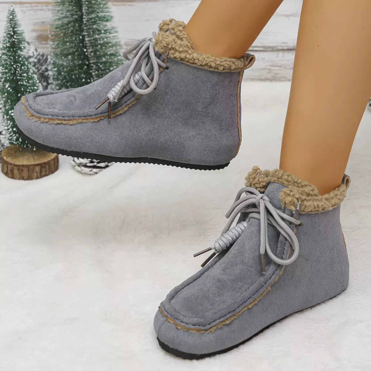 Plush Lining Ankle Boots - Lilixa.store