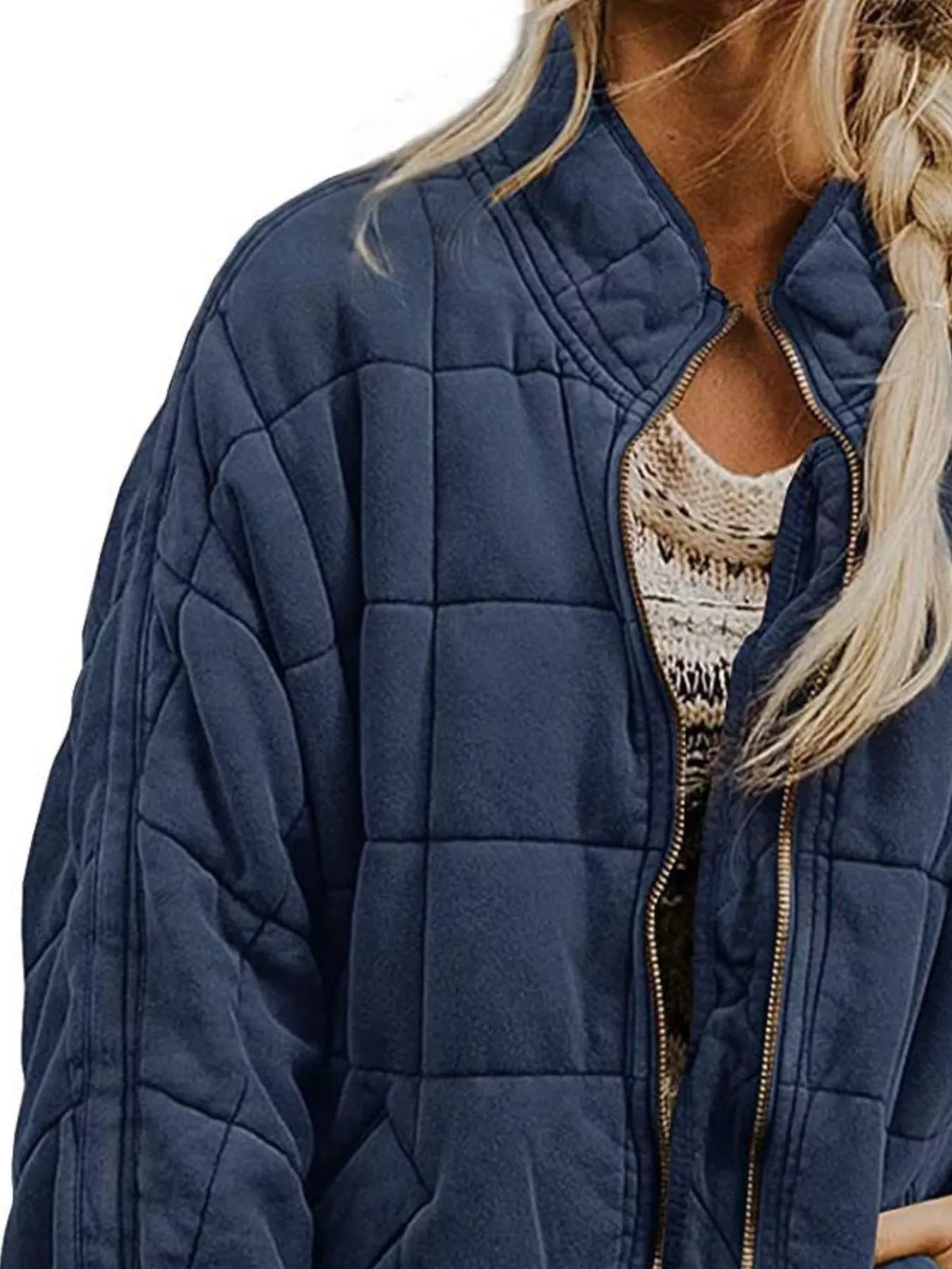 Quilted Zip Up Outerwear, view 12