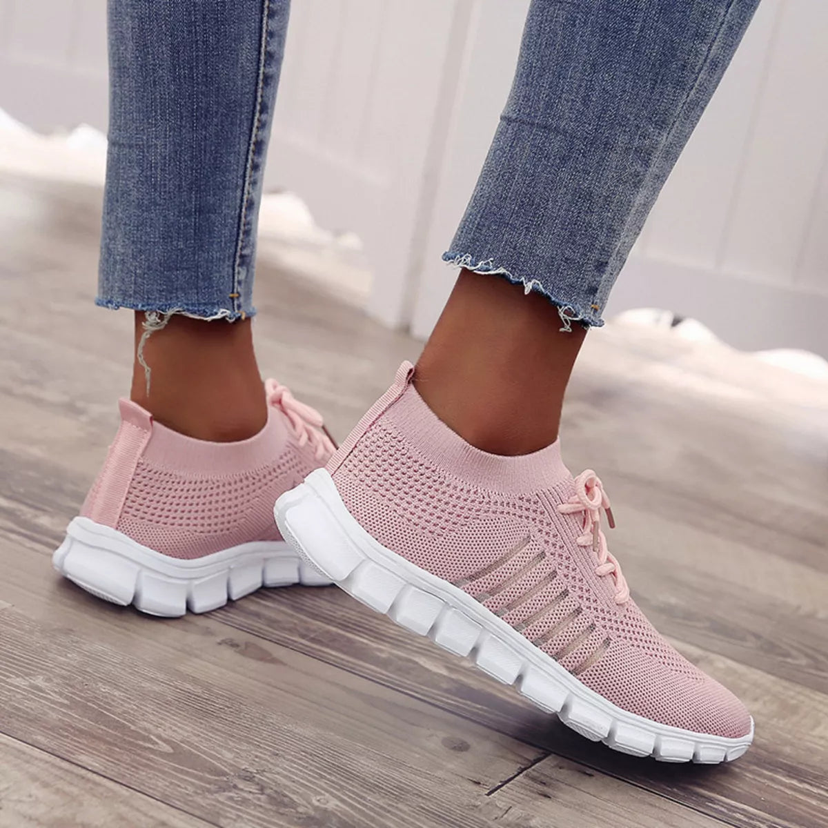 Breathable Mesh Lace-Up Athletic - Lilixa.store