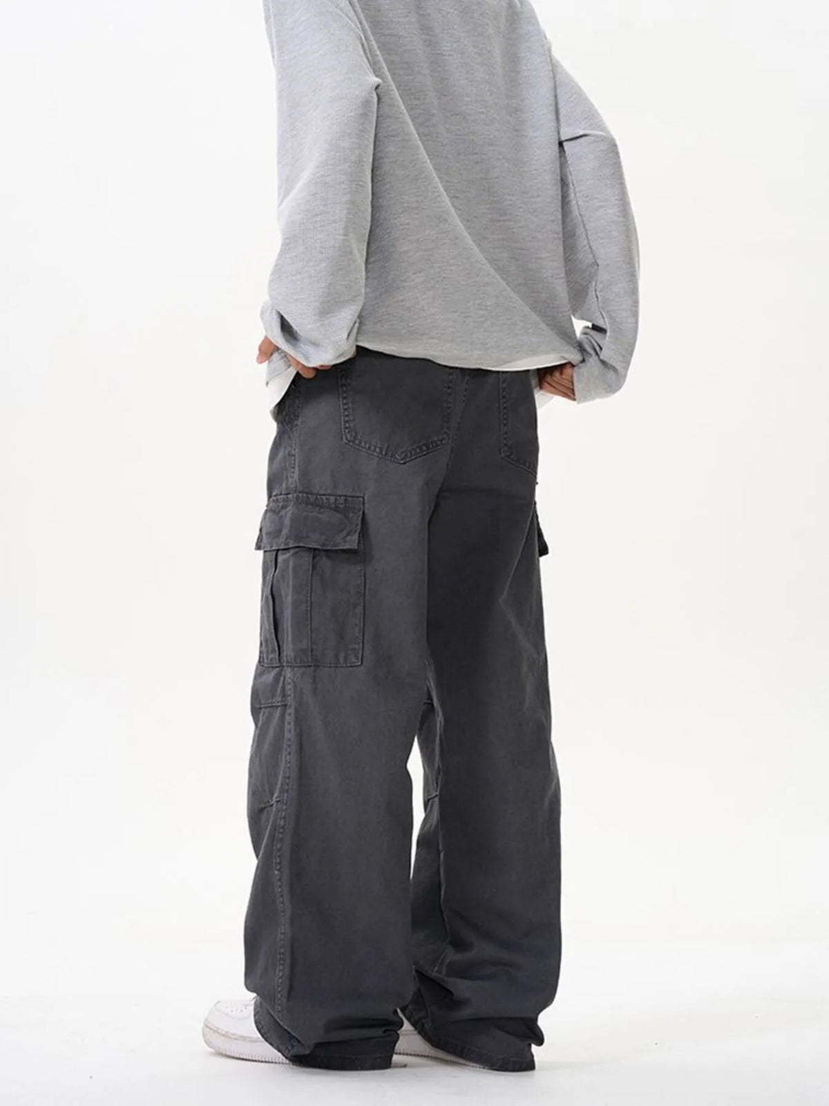 Men's Wide Leg Cargo Pants, view 5