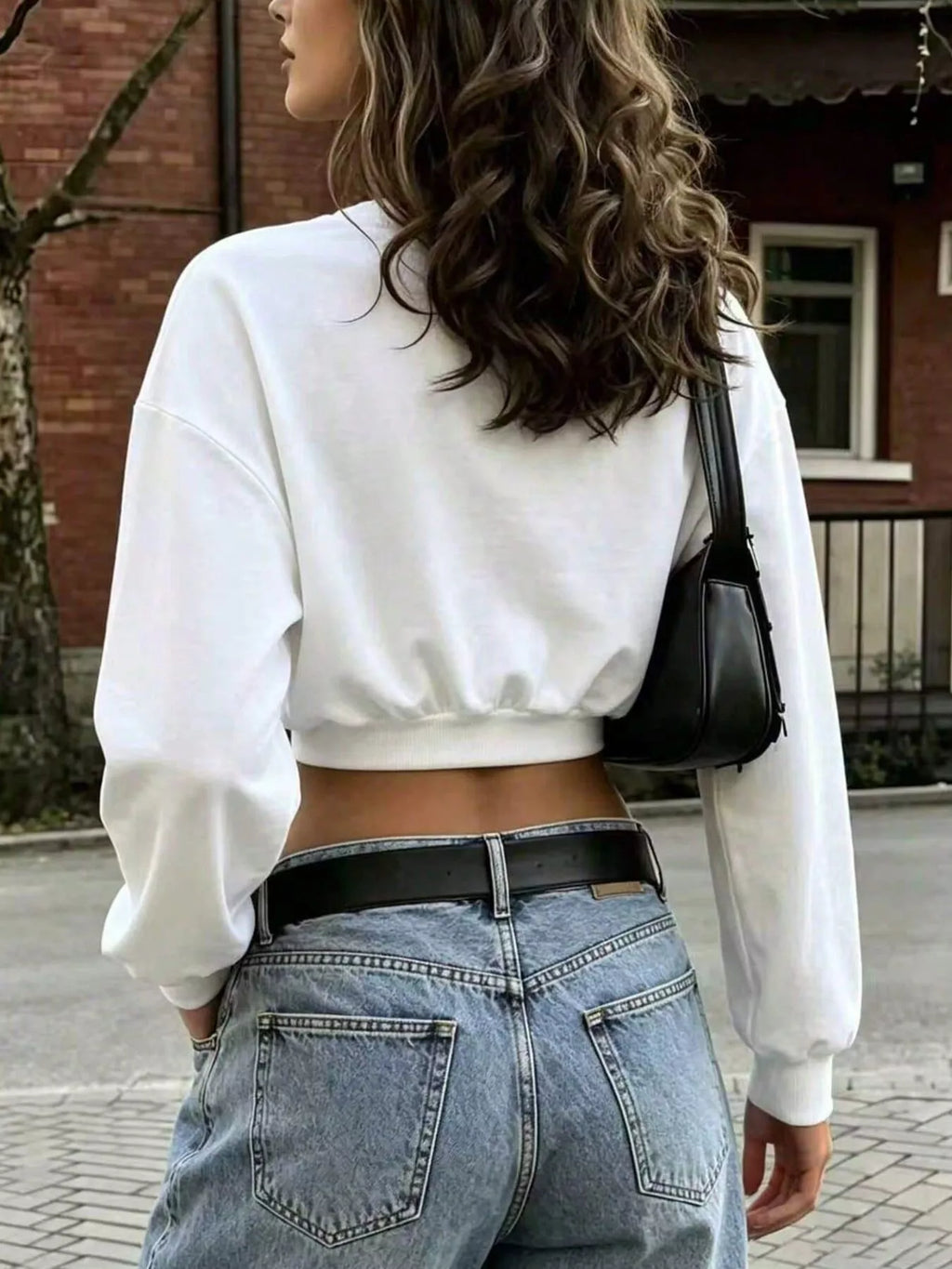 Long Sleeve Crop Sweatshirt - Lilixa.store
