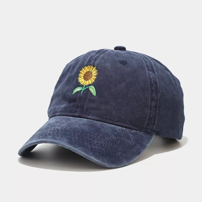 Sunflower Embroidered Baseball Cap - Lilixa.store