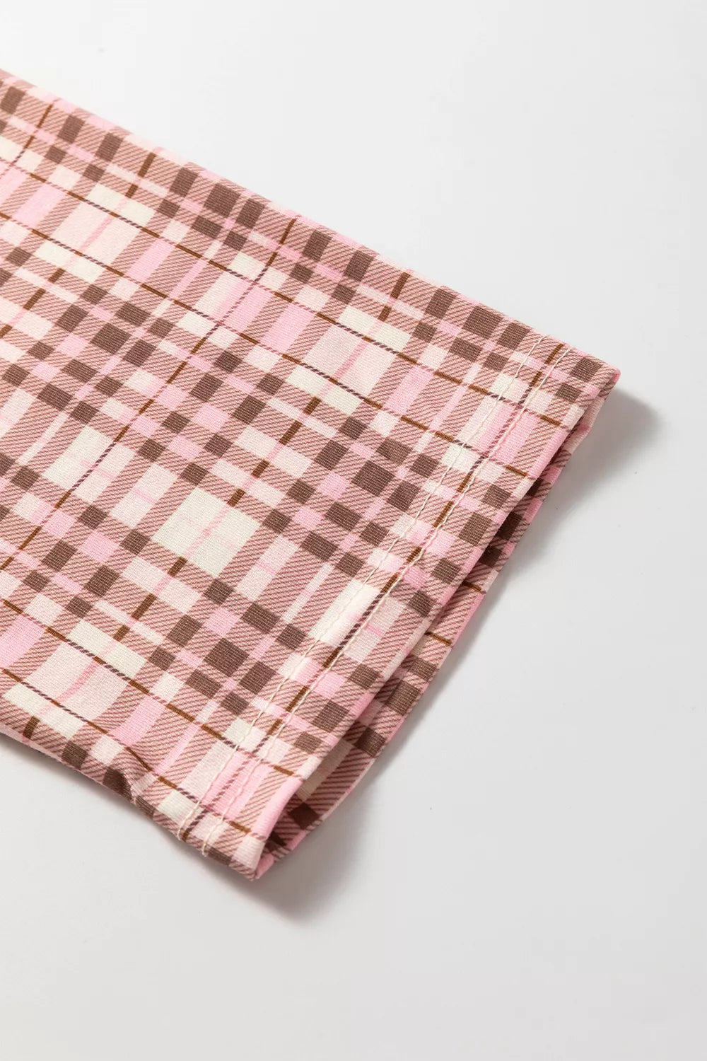 Plaid Patch Pockets Long Sleeve Lounge Set - Lilixa.store