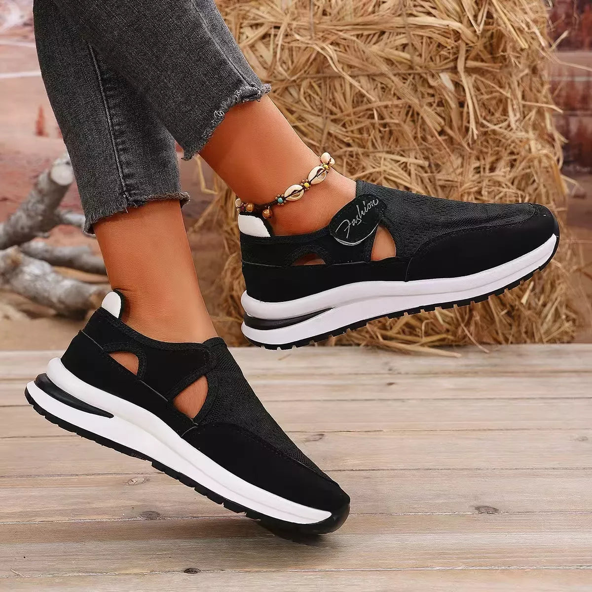 Breathable Mesh Velcro Shoes - Lilixa.store