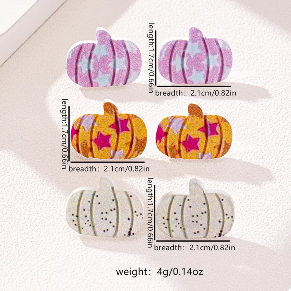 3 Piece Halloween Pumpkin Stud Earrings - Lilixa.store