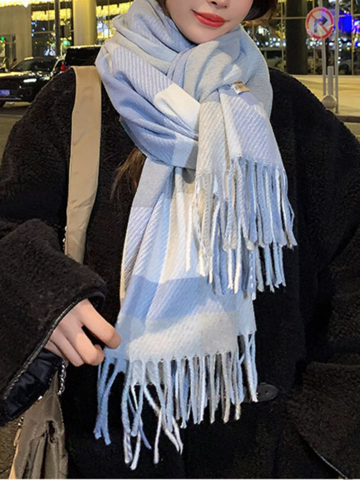 Fringe Plaid Scarf - Lilixa.store