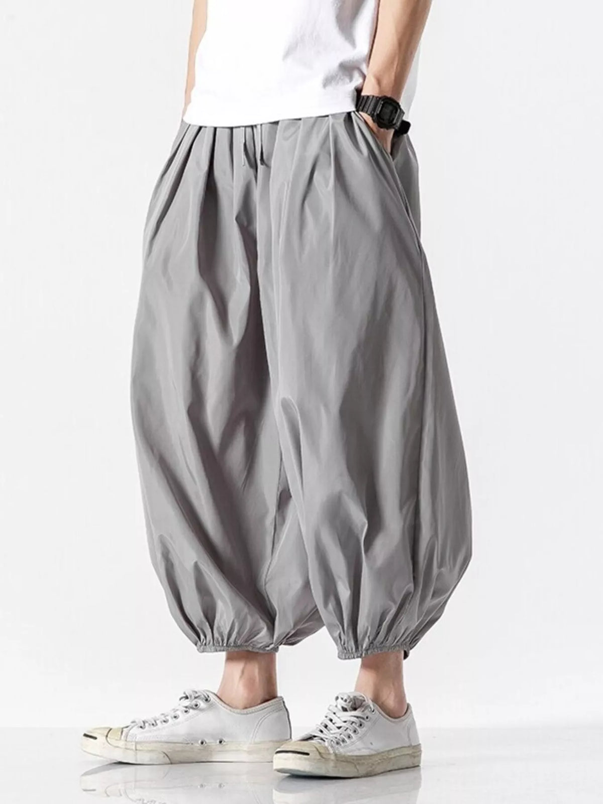 Men's Plus Size Loose Fit Harem Pants, view 2