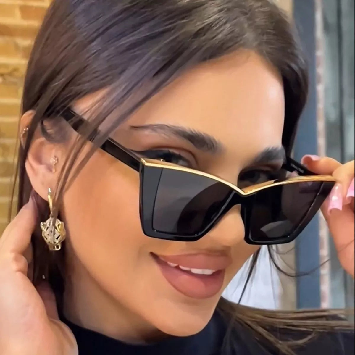 Oversized Cat-Eye Sunglasses - Lilixa.store