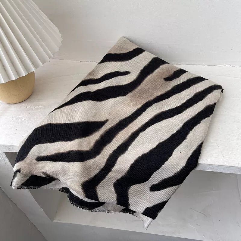 Zebra Print Lightweight Scarf - Lilixa.store