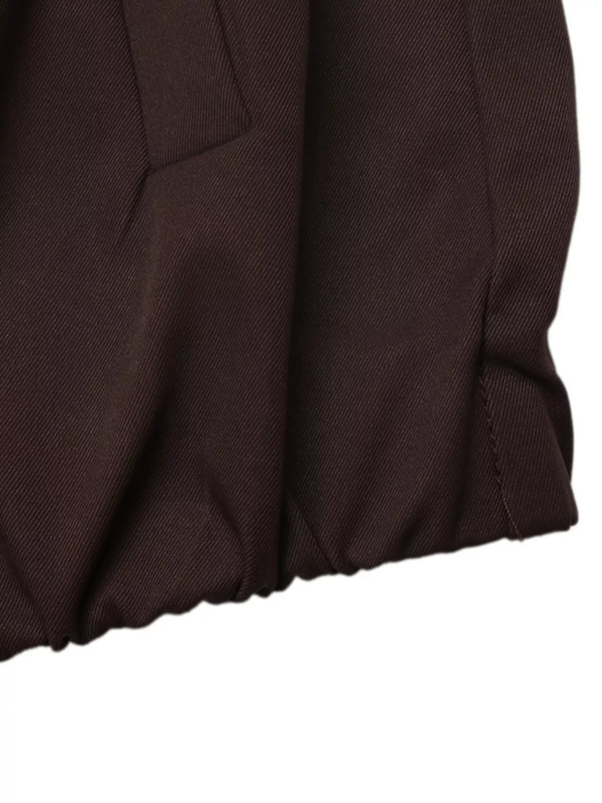 Zip Up Dropped Shoulder Jacket in Coffee Brown, view 8