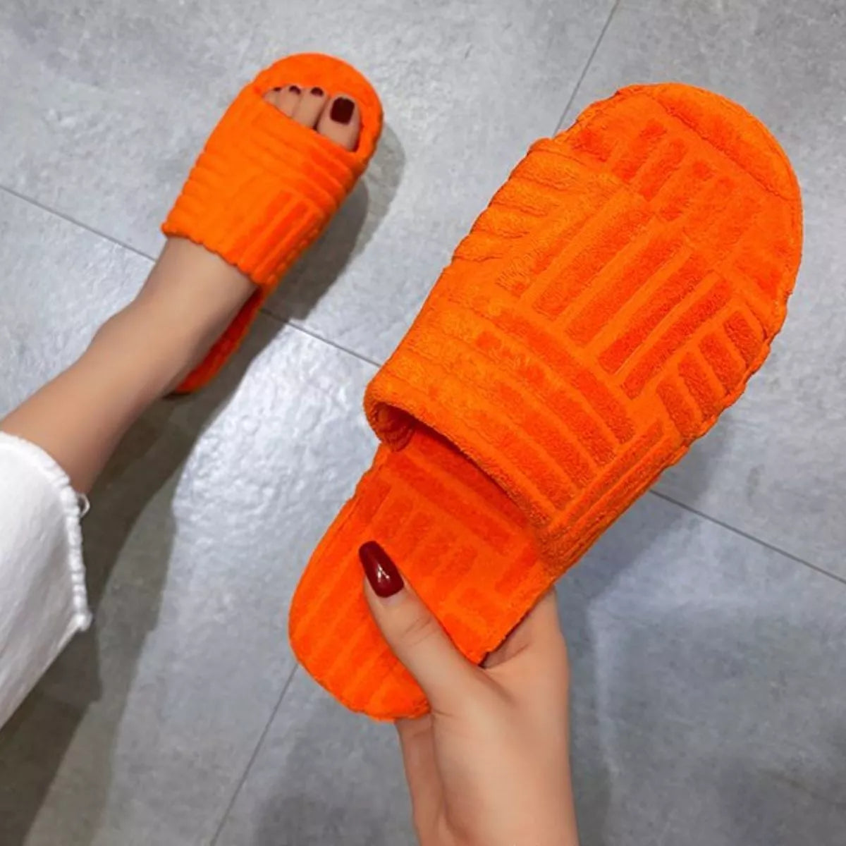 Open-Toe Platform Slippers - Lilixa.store