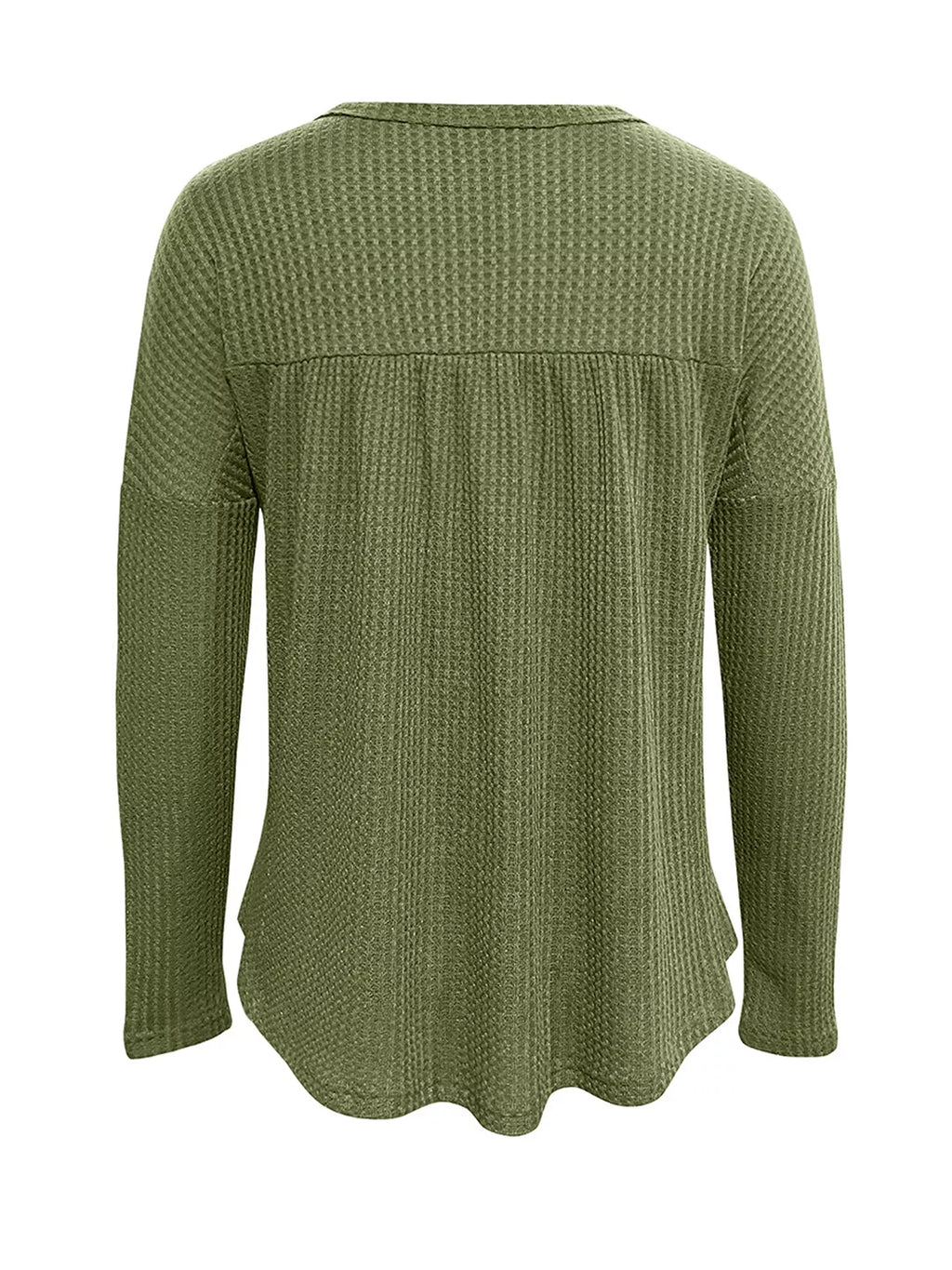 Textured Long Sleeve Peplum Top - Lilixa.store
