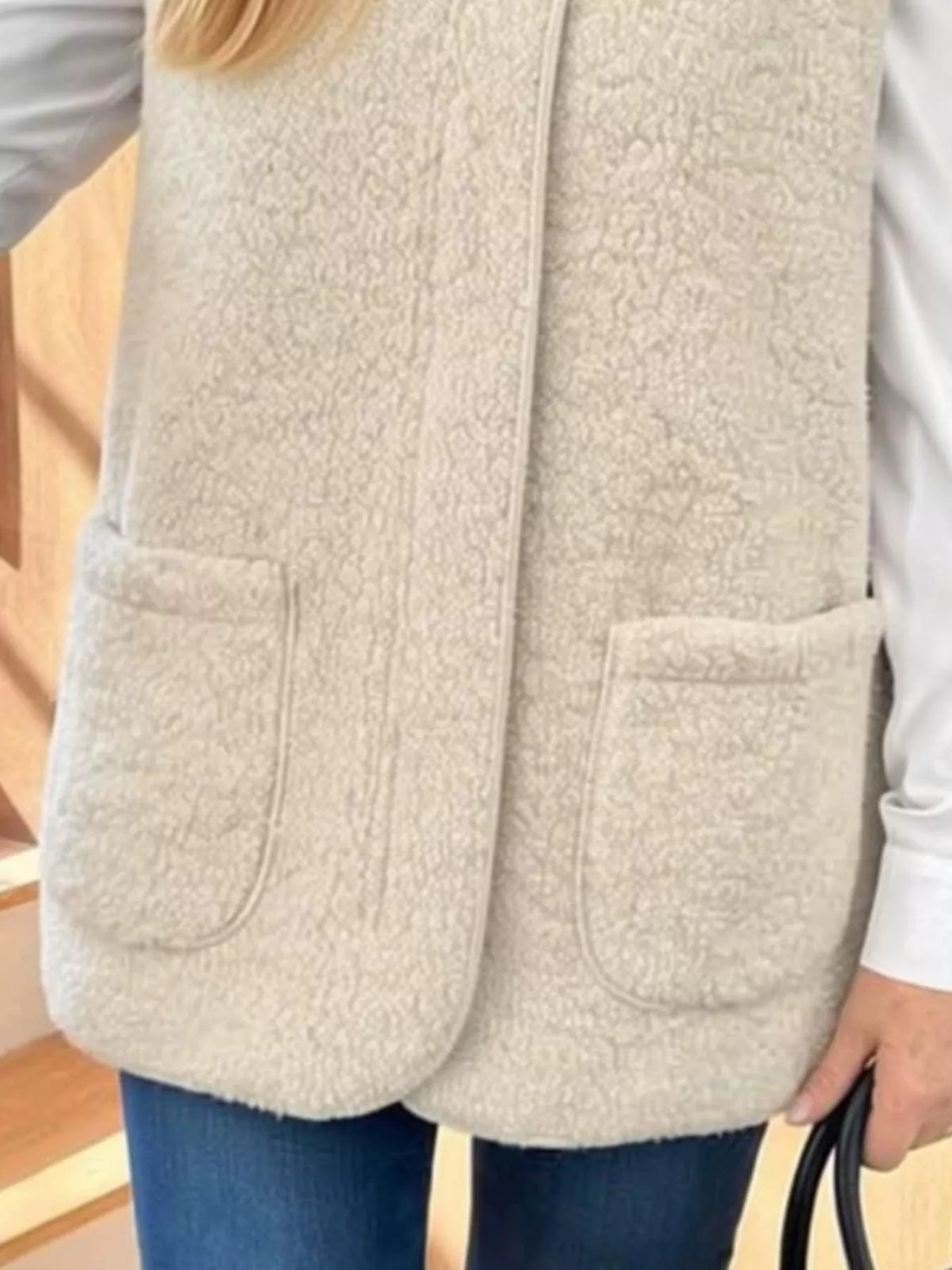 Sherpa Sleeveless Vest Coat - Lilixa.store