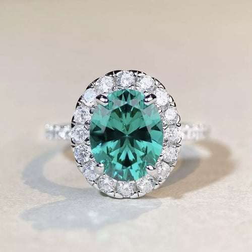 925 Sterling Silver Oval Zircon Ring - Lilixa.store