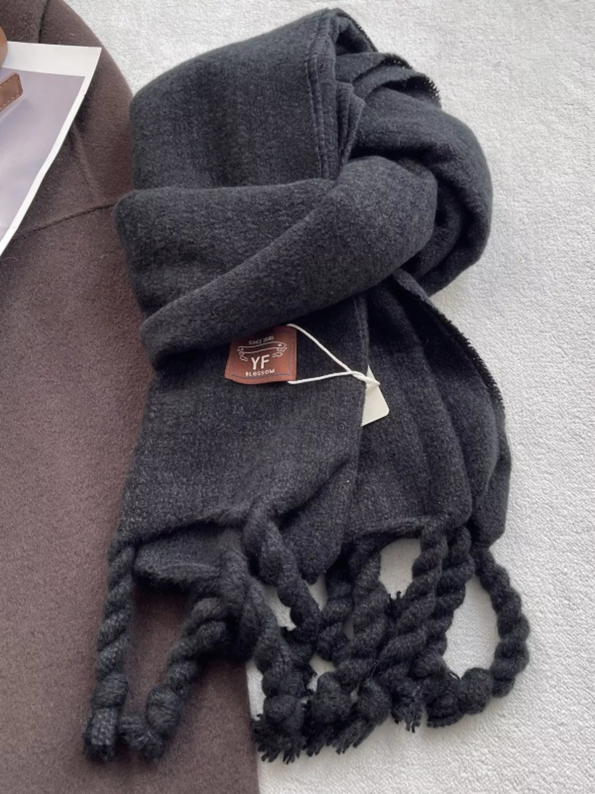 Knitted Tassel Scarf - Lilixa.store